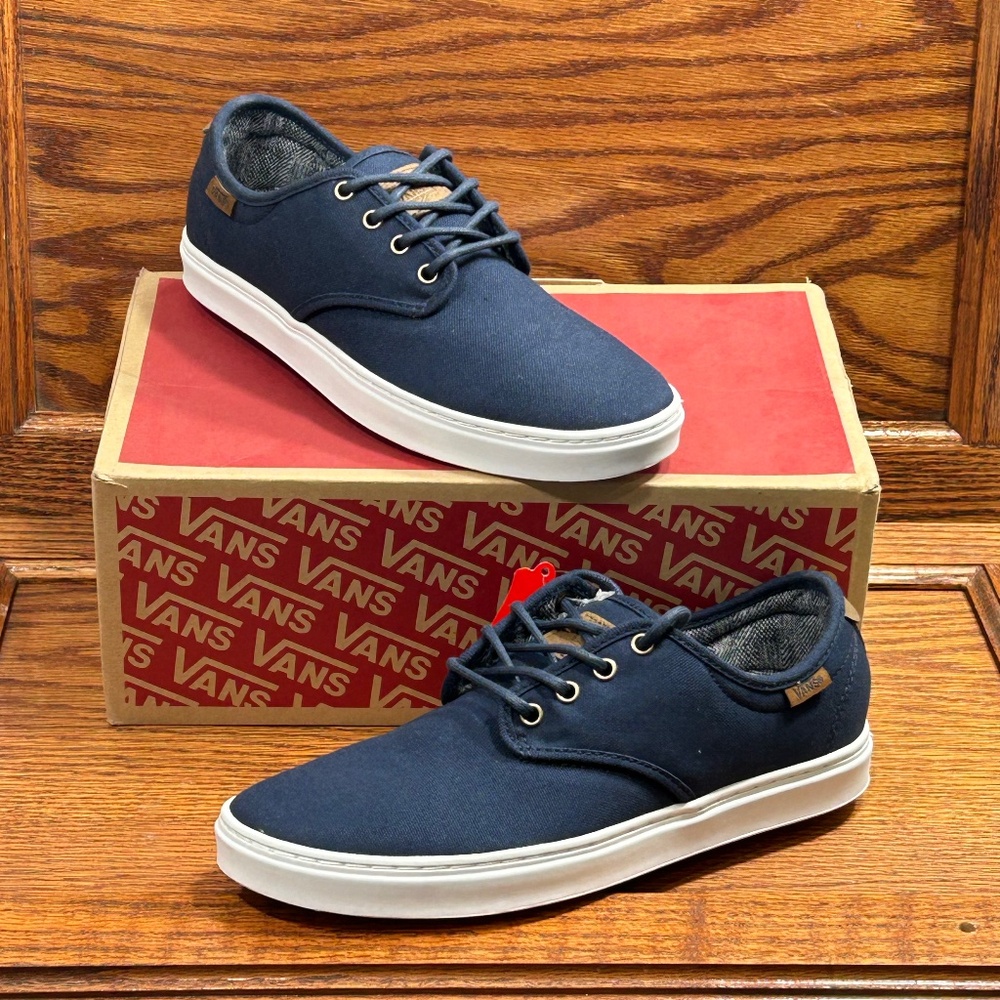 Vans Ludlow Canvas Dress Blue White Shoes
